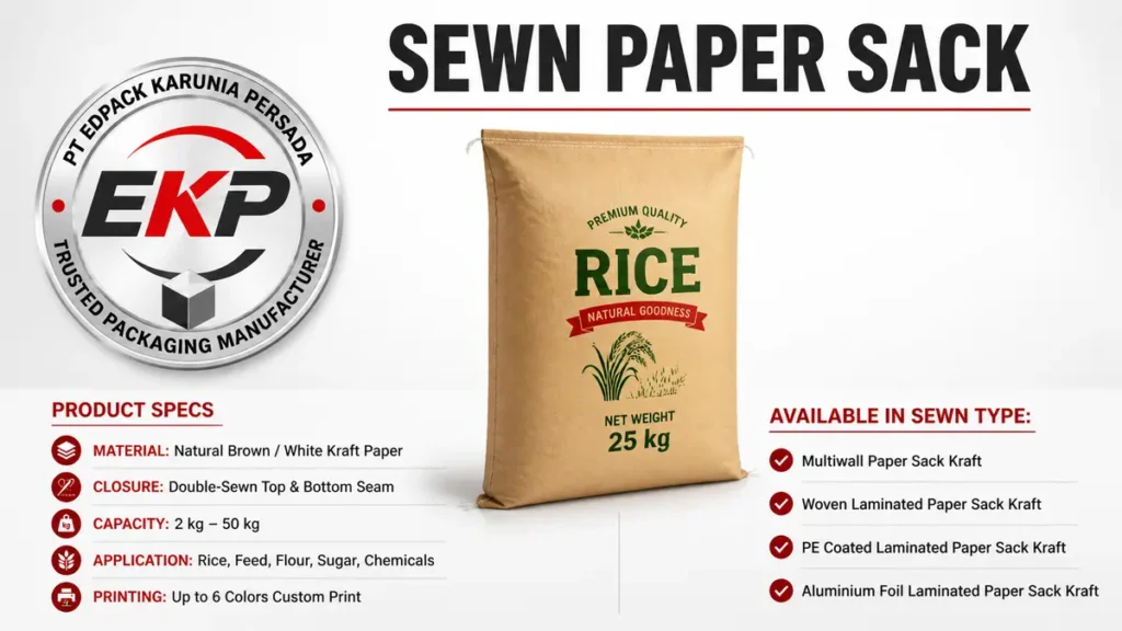 Sewn Paper Sack for post