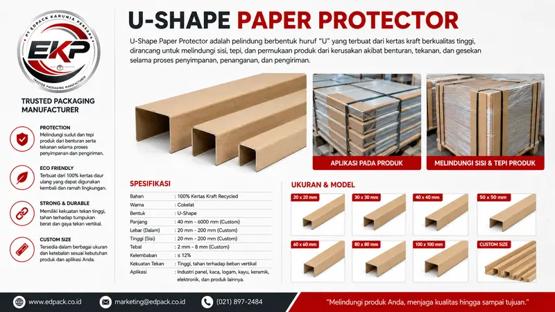 Paper Protector untuk Produk Ekspor: Mengapa Banyak Industri Menggunakannya? 5 U Shape Paper Protector